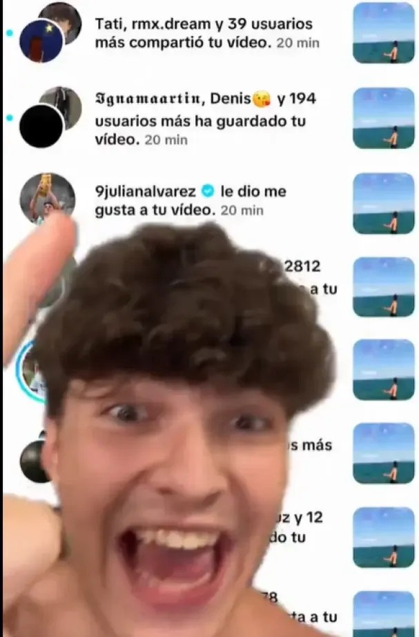 持续表态！世体：阿尔瓦雷斯给一条自己身穿巴萨球衣的视频点了赞